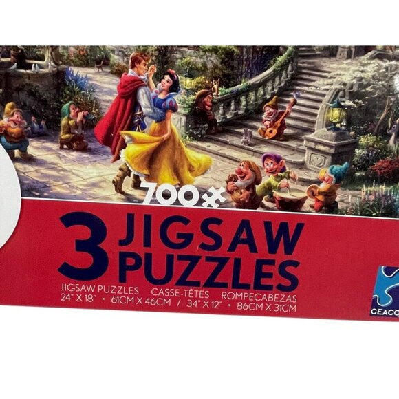 Disney Thomas Kinkade 3 Jigsaw Puzzles Set 550/750/700 Pieces - Picture 2 of 4